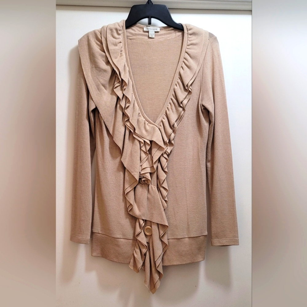 Boston Proper Tan Cardigan